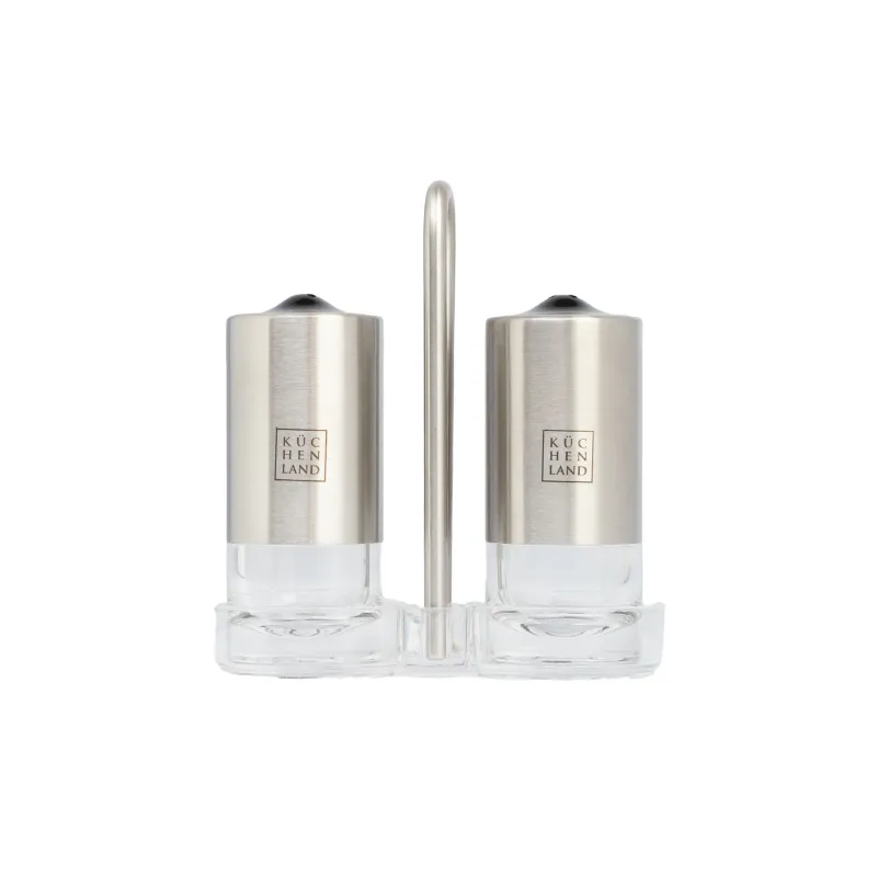 Тұз және бұрыш жинағы, 13 см, түпқойма, акрил/болат, Spices, image-1