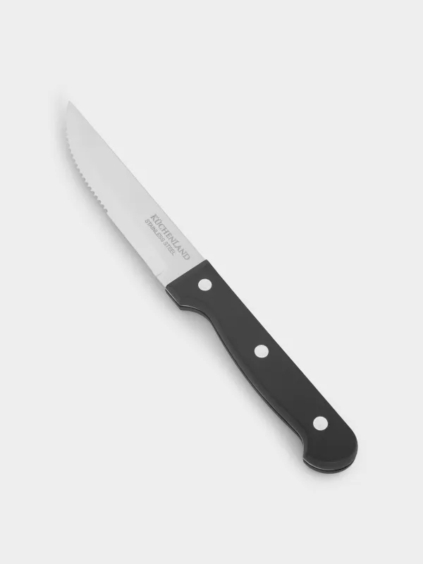 Приборы для стейка, 4 перс, 8 пр, пластик/сталь, черные, Rosario, image-3