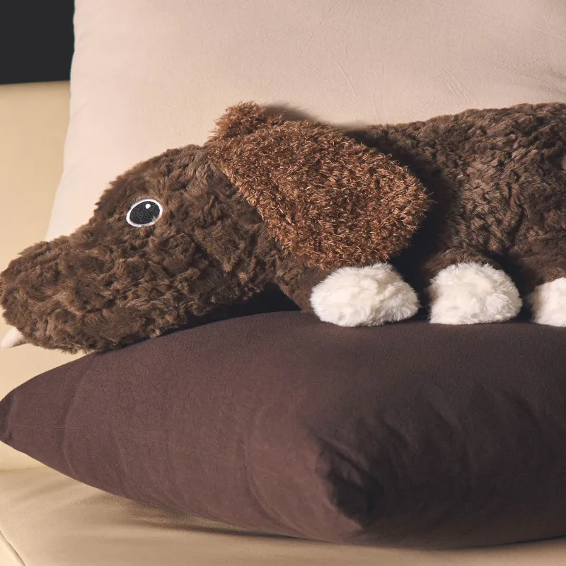Сәндік жастық, 50х28 см, полиэстер, қоңыр, Ит, Dog toy, image-3