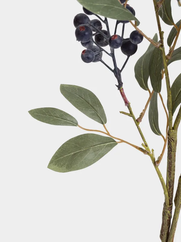 Сәндік бұтақ, 91 см, көбік/полиэстер, Көк жидектер, Көк жидек, image-4