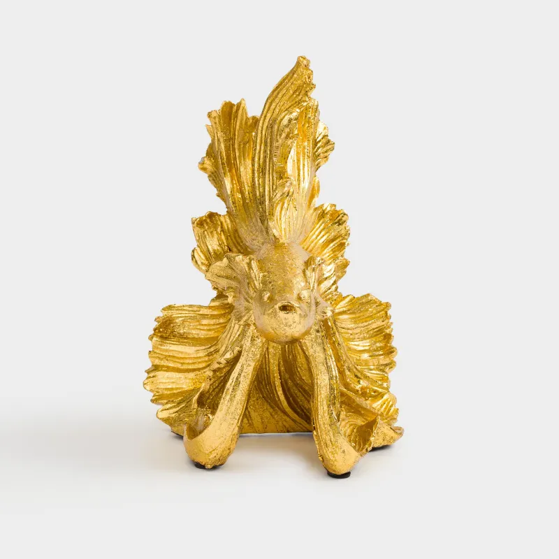 Мүсінше, 20 см, полирезин, алтын, Балық, Goldfish, image-3