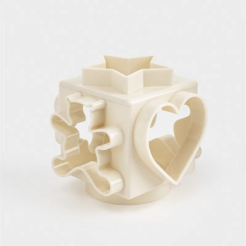 Форма для печенья, 6 форм, пластик, молочный, Куб, Bakery