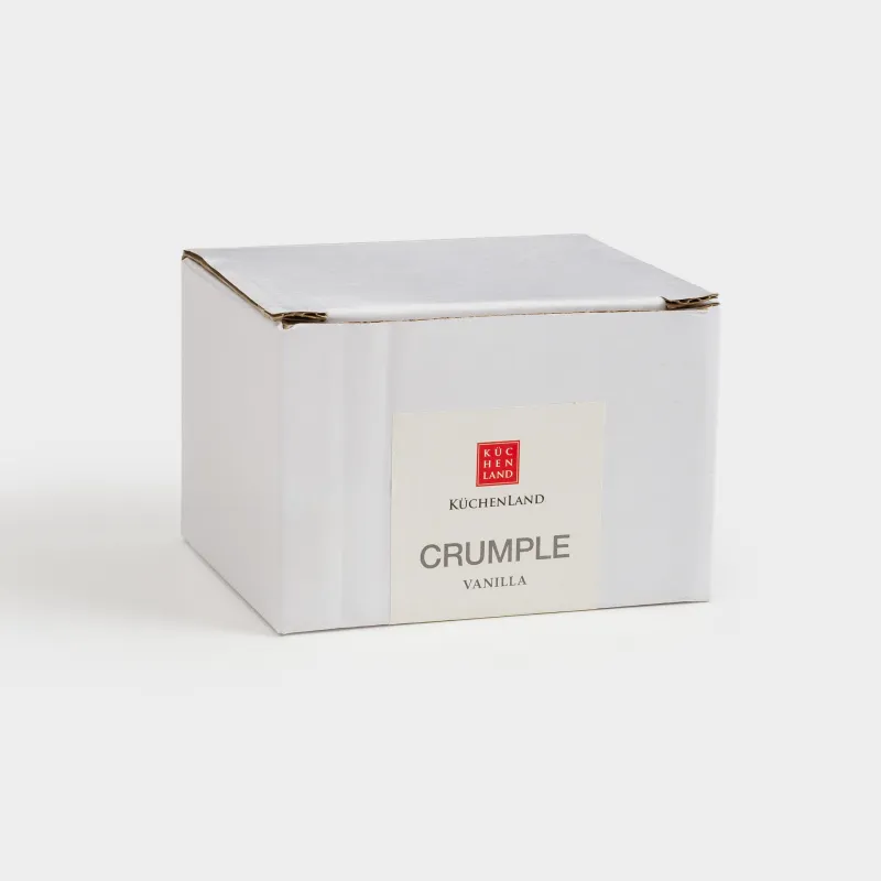 Хош иісті шам, 9 см, шам ұстағышта, керамика, ақ, хош иісті, мыжылған әсер, Crumple, image-2