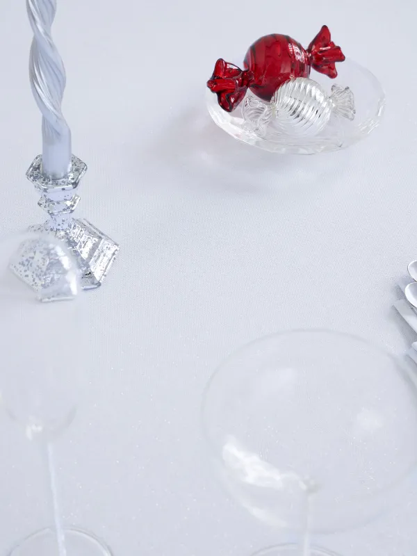 Дастархан, 160х160 см, страздары бар, полиэстер, ақ, Rhinestones, image-2