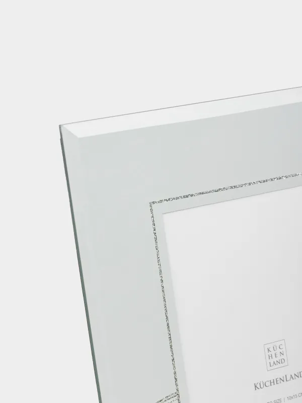 Фото жиектеме, 17х22 см, шыны, күміс, Толқынды сызықтар, Actress, image-3