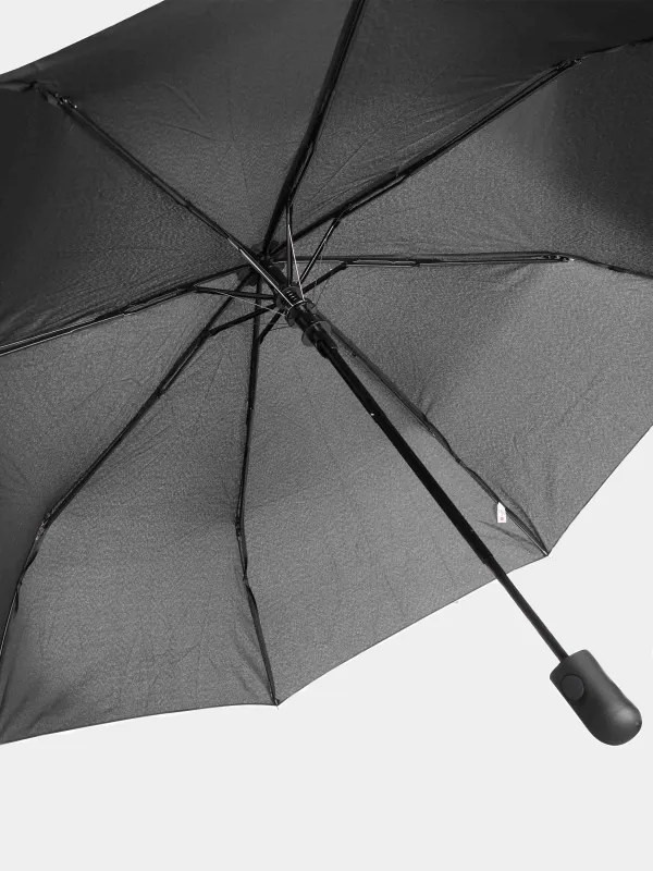 Қолшатыр, 56 см, жиналмалы, жартылай автоматты, эпонж, қара, жаңбыр, image-1