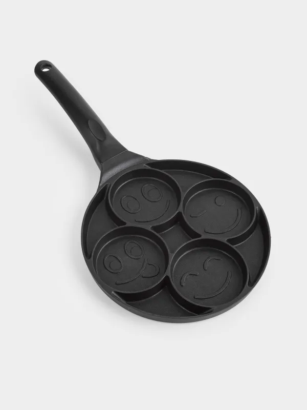 Сковорода для яиц и оладий, 21 см, 4 отд, с покрытием, алюминий, Смайл, Action, image-3