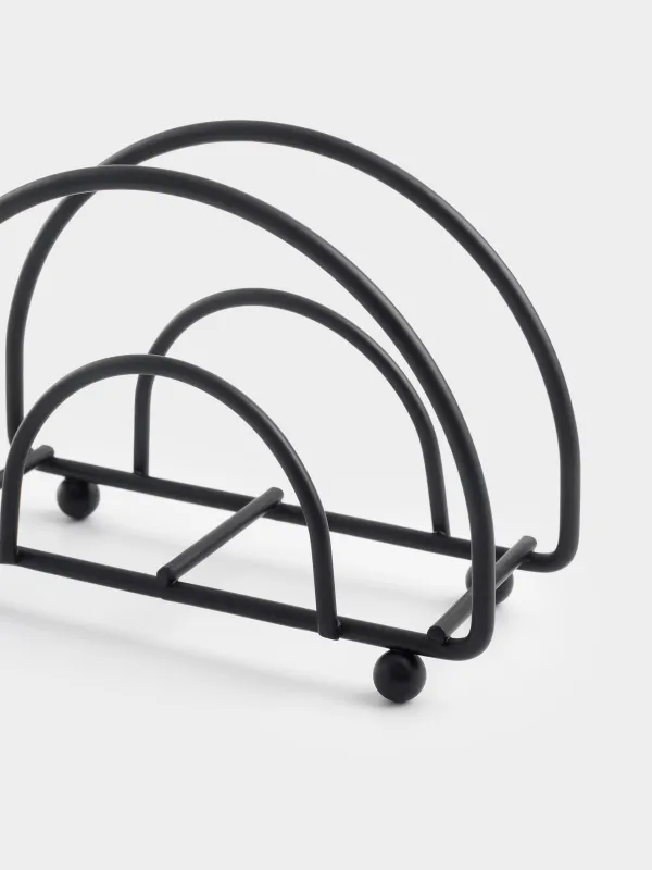 Майлық ұстаушы, 10 см, металл, қара, Twist B, image-3