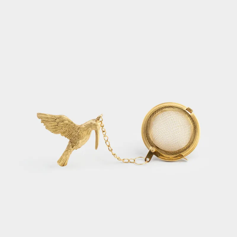 Сито для заваривания чая, 5 см, полирезин/металл, золотистое, Колибри, Paradise garden
