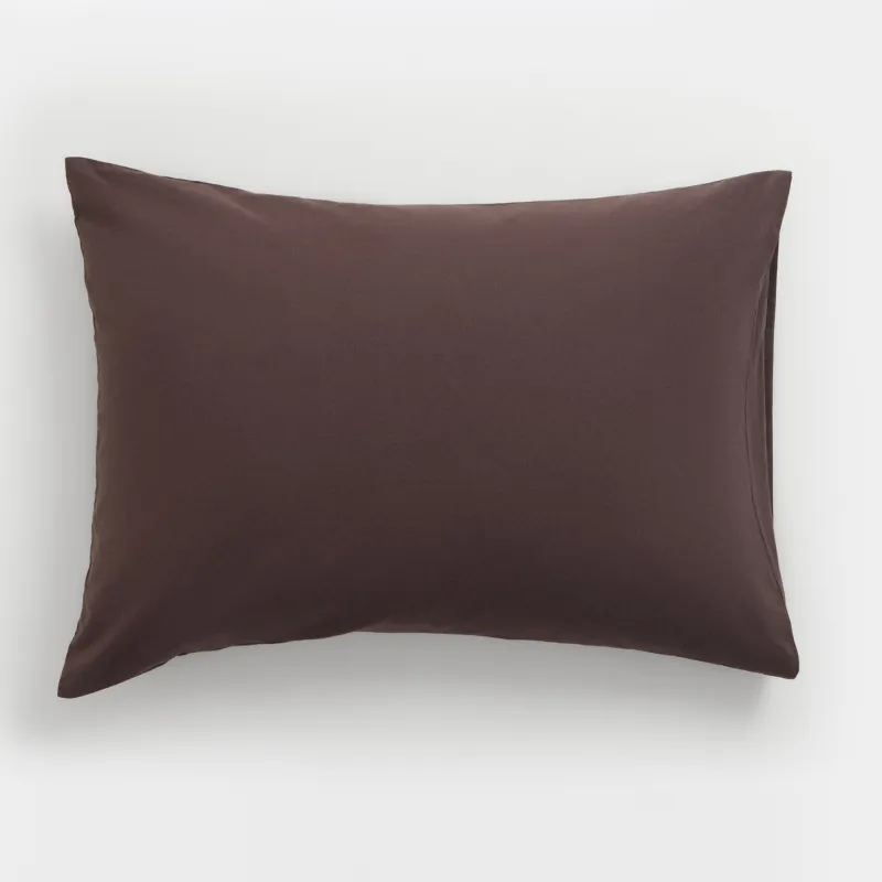 Наволочка, 50х70 см, 2 шт, вареный хлопок, коричневая, Washed cotton