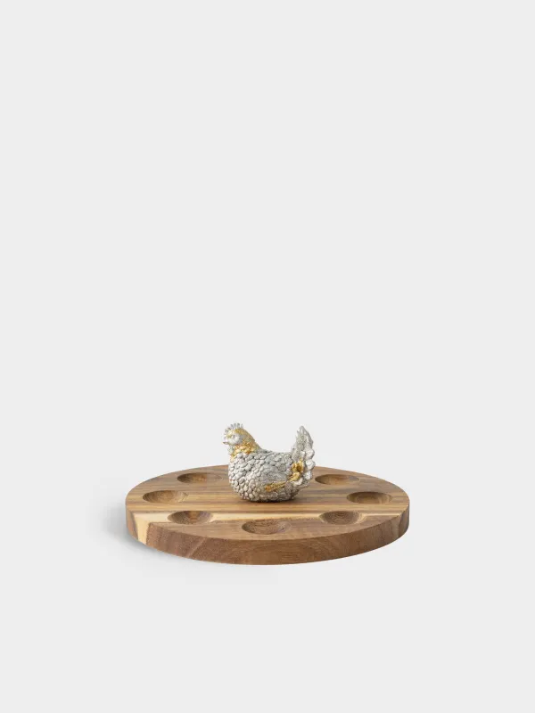 Блюдо пасхальное, 18х6 см, 8 отделений, Курочка, Noble tree, image-1