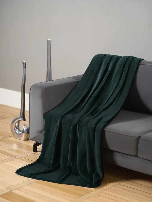 Жамылғы, 130х170 см, фланель, жасыл, Flannel, image-0