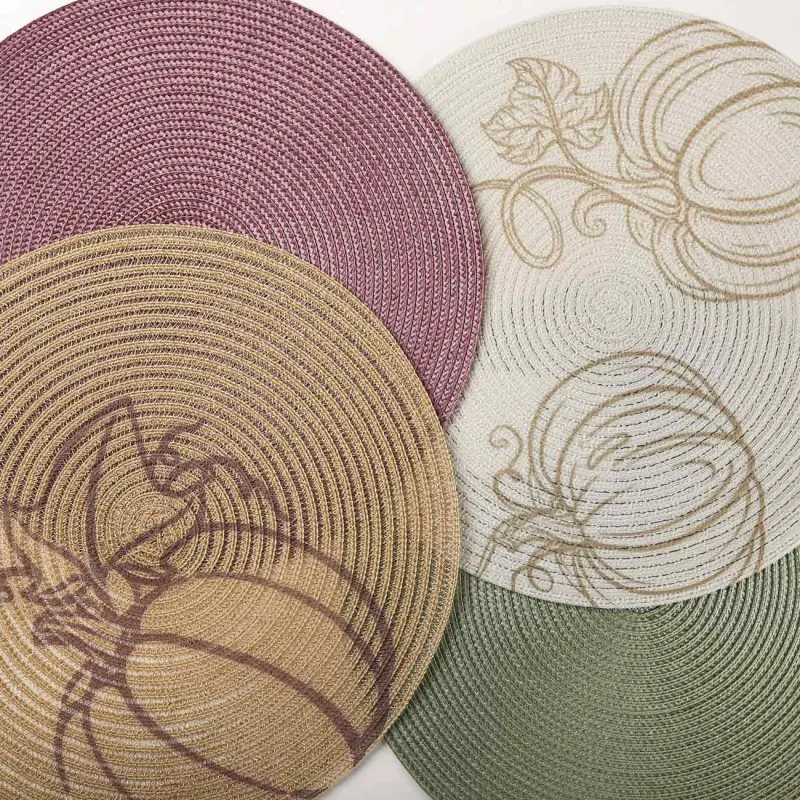 Салфетка под приборы, 38 см, полипропилен/ПЭТ, круглая, зеленая, Circle, image-1