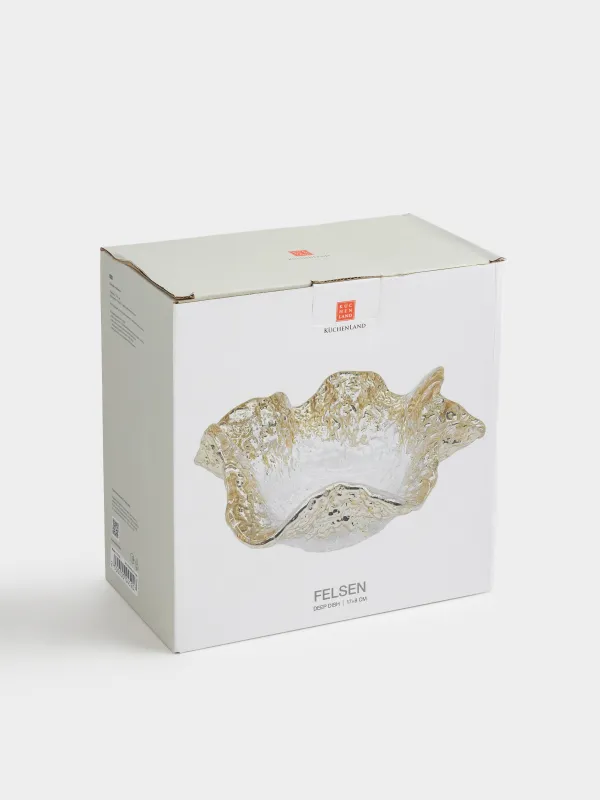 Терең ыдыс, 17х8 см, шыны Р, шампан, Толқынды жиектер, Felsen, image-4