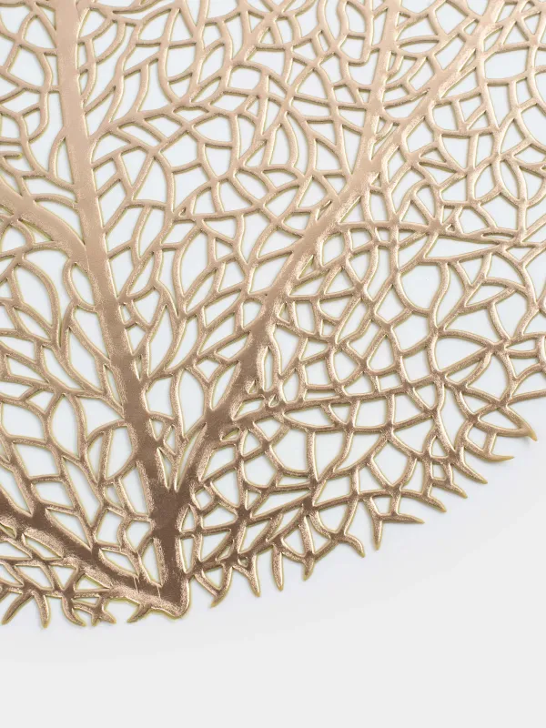 Аспаптарға арналған майлық, 38 см, ПВХ, дөңгелек, алтын, ағаш, Azhur Grid, image-4