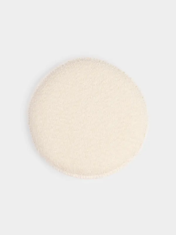 Бет пен денені жууға арналған жөке, 13 см, ұстағышы бар, нейлон/мақта, сарғылт-қоңыр, Unique spa, image-3