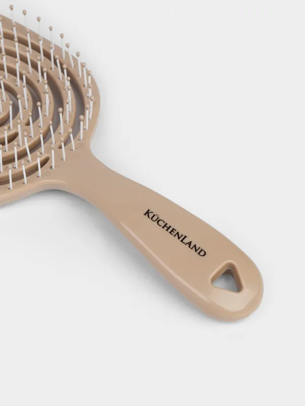 Шашқа арналған массаж тарағы, 20 см, балаларға арналған, пластик, сарғылт-қоңыр, Құлақ, Zipo, image-4