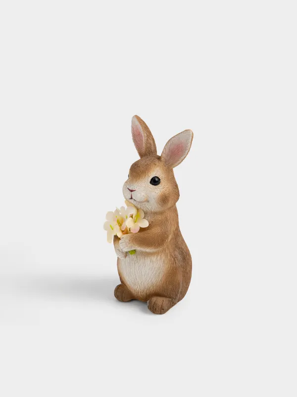 Статуэтка, 15 см, Кролик с цветами, Natural Easter, image-3