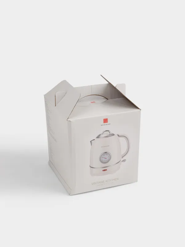 Чайник электрический, 1,5 л, 1350 Вт, сталь/пластик, молочный, Vintage kitchen, image-7