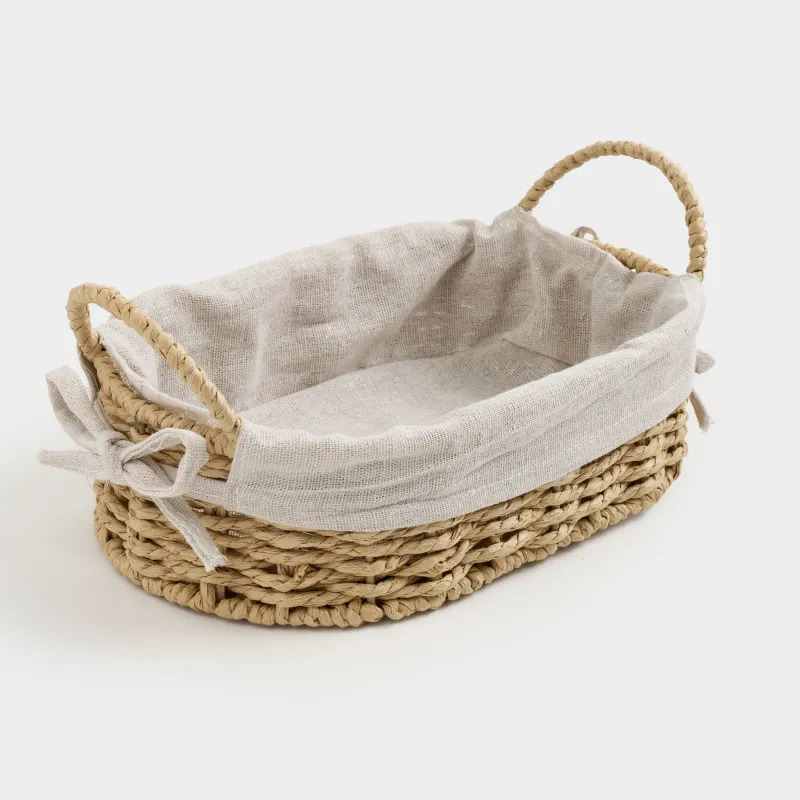Корзина для хлеба, 25х16 см, плетеная, с ручками, целлюлоза/хлопок, овальная, Braided, image-6