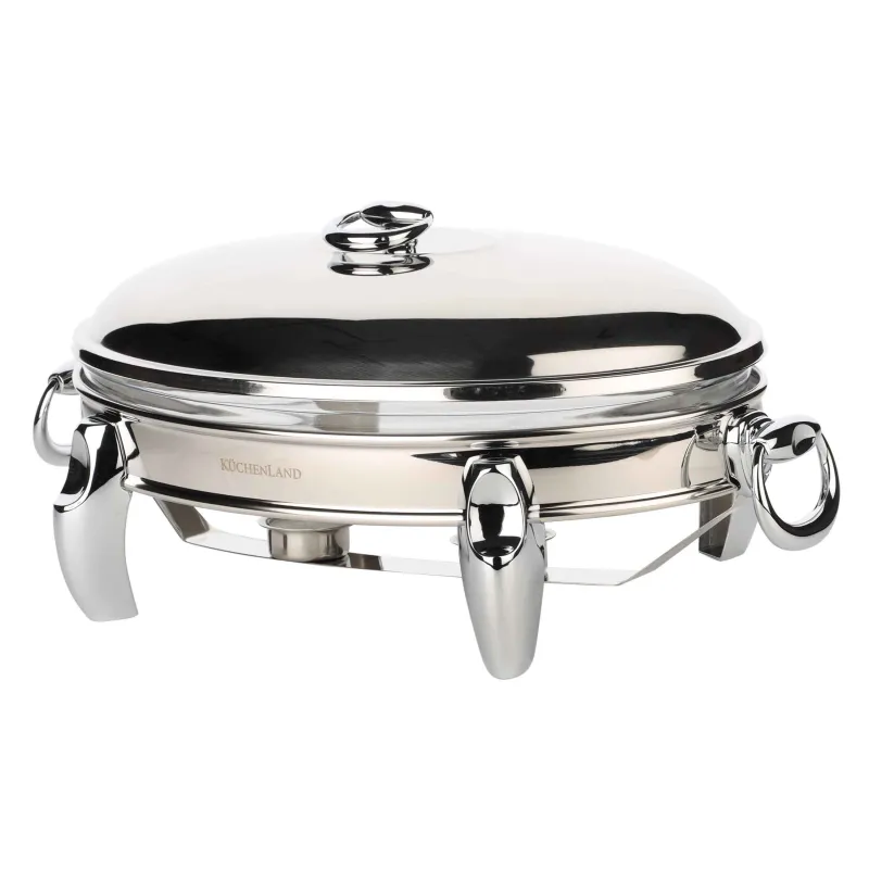 Жылытылатын табақ, 42х25 см, қақпағы бар, шыны Т/болат, сопақ, Acero, image-1