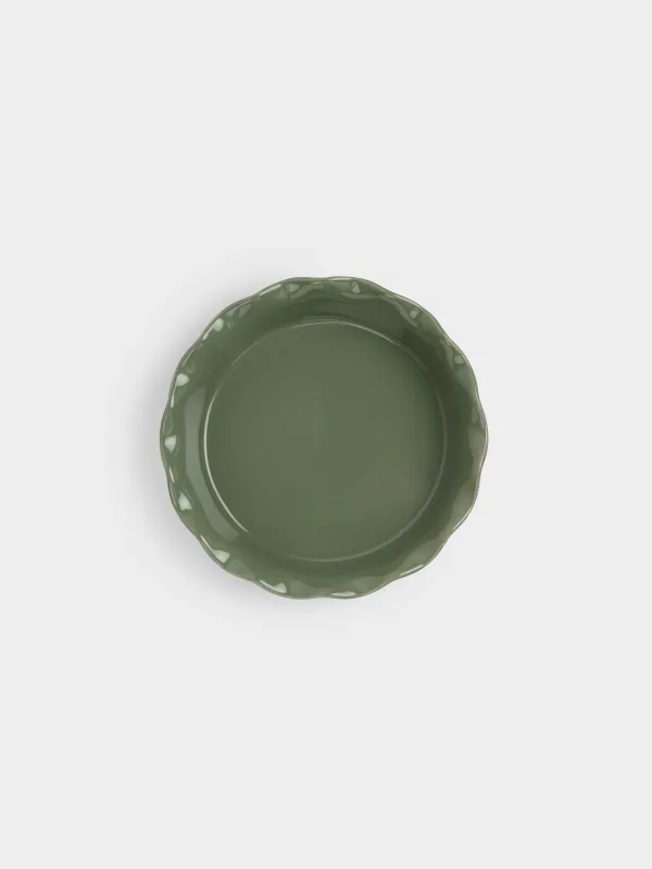 Форма для запекания, 28 см, керамика, круглая, зеленая, Ветви, Forest ode, image-4