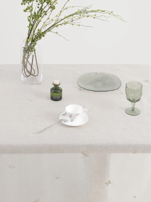 Дастархан, 170х250 см, полиэстер, ақ, Көбелектер мен инеліктер, Winged, image-1