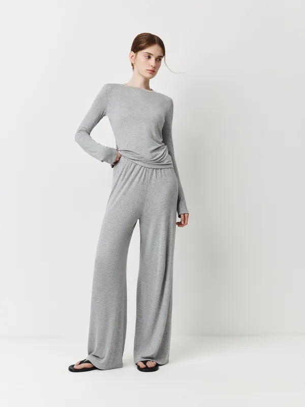 Әйелдерге арналған лонгслив, үйге арналған, өлшемі S, вискоза/спандекс, сұр, Braith, image-1