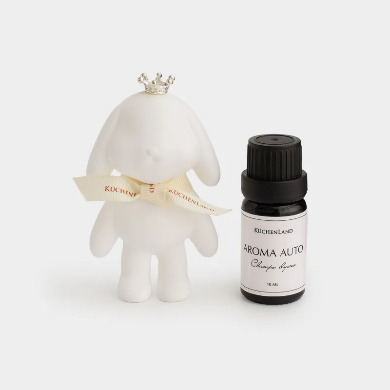 Набор ароматический для авто, на дефлектор, глина, Champs elysees, Кролик с короной, Auto