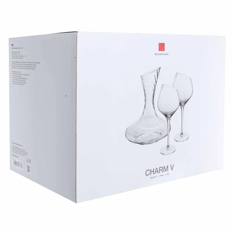 Шарап жинағы, 2 парсы, 3 пр, декантермен, шыны, Charm V, image-1