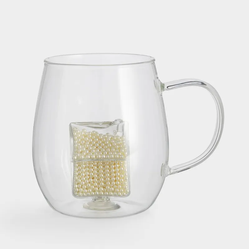 Кружка, 430 мл, стекло Б, Домик с жемчужинами, Shape