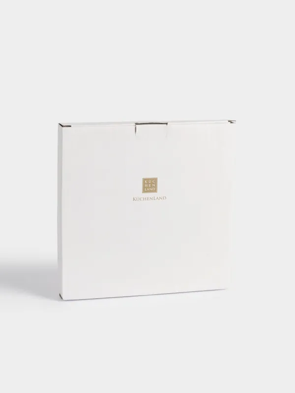 Түскі ас тәрелкесі, 26 см, фарфор N, ақ, дақты, Шырша бүршіктері мен шетен, Rowan delice, image-5