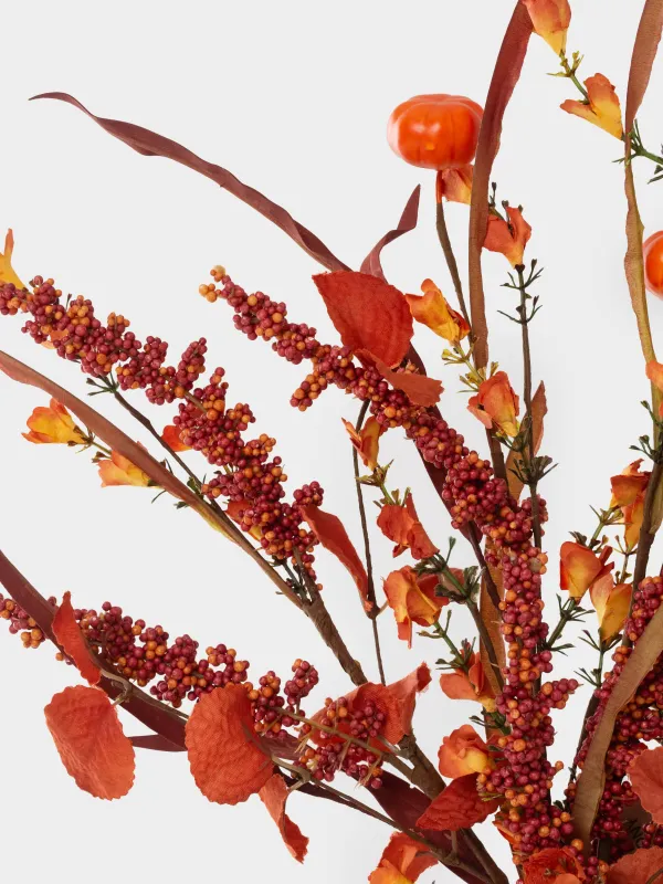 Ветка декоративная, 55 см, пластик/бумага, Цветы и тыквы, Forest symphony decor, image-1