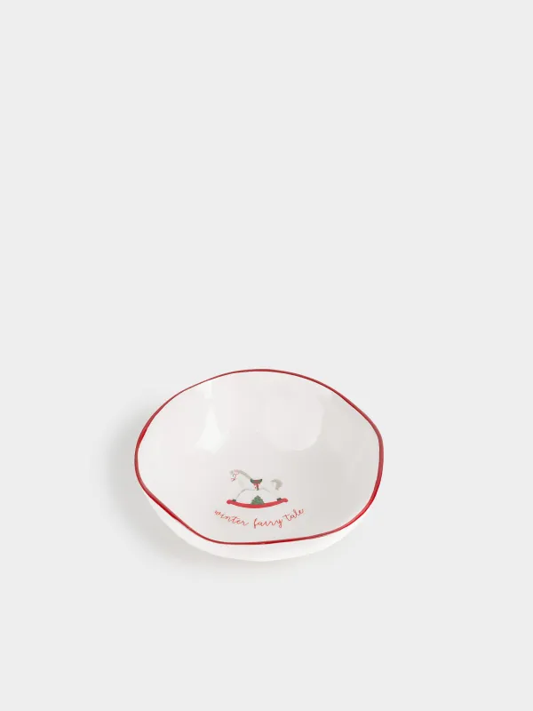 Салат ыдысы, 15х5 см, 370 мл, керамика, Жылқы, Сhristmas tree, image-1