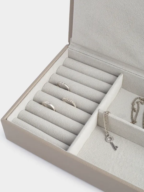 Шкатулка для украшений, 26х15 см, искусственная кожа/МДФ, бежевая, Premiere one, image-4