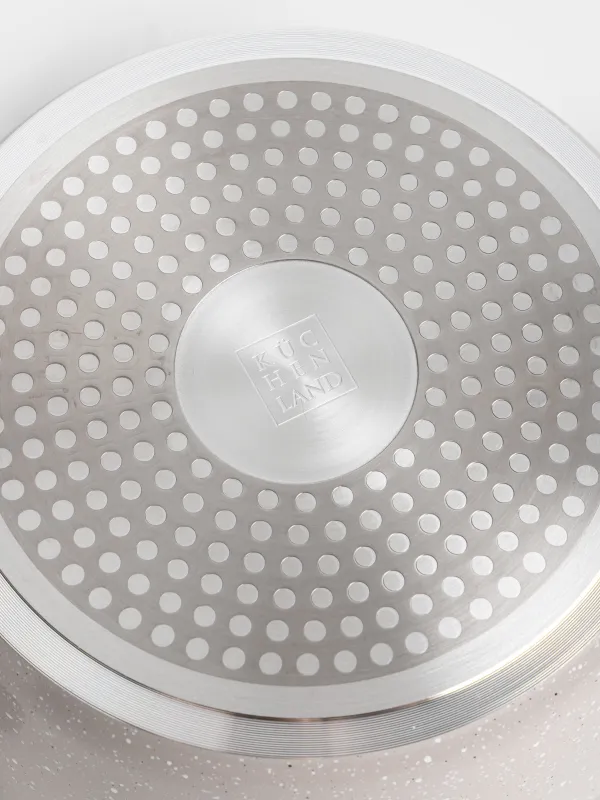 Кастрюля, 20 см, 2 л, с крышкой, с покрытием, алюминий, серая, Ginelli, image-5