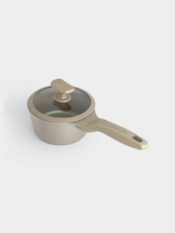 Шөміш, 16 см, 1,4 л, қақпағы бар, қапталған, алюминий, сұр-сарғылт-қоңыр, Dainty, image-2