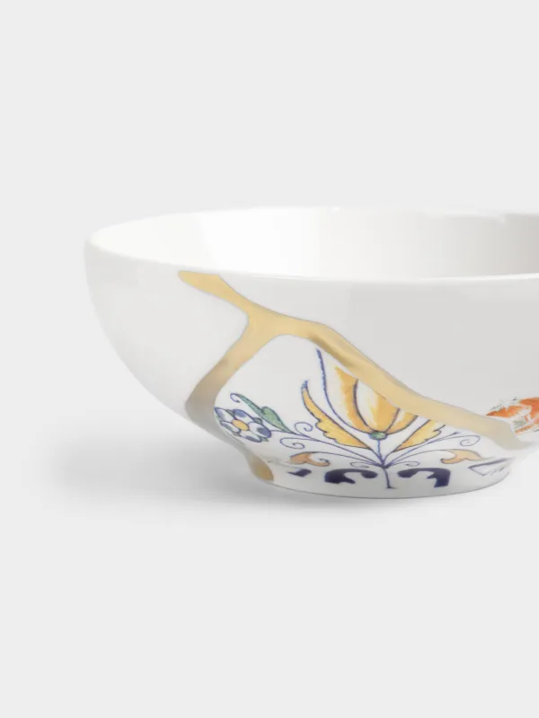 Салатник, 19х8 см, 1 л, фарфор N, бело-золотистый, Кинцуги, Revival, image-2