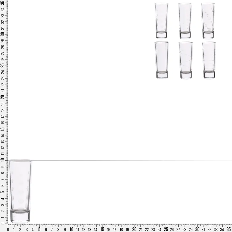 Арақ рөмкелері, 60 мл, 6 дана, шыны, Mixology, image-7