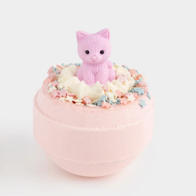 Ваннаға арналған бомба, 130 гр, ойыншығы бар, ассортимент, Жидекті, Мысық, Cat