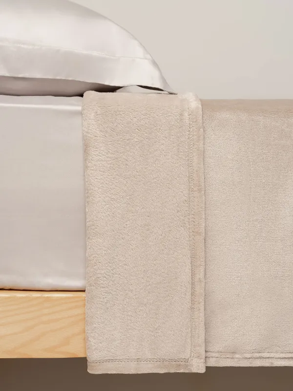 Төсек жапқыш, 220х240 см, фланель, сүт түстес, Flannel, image-2