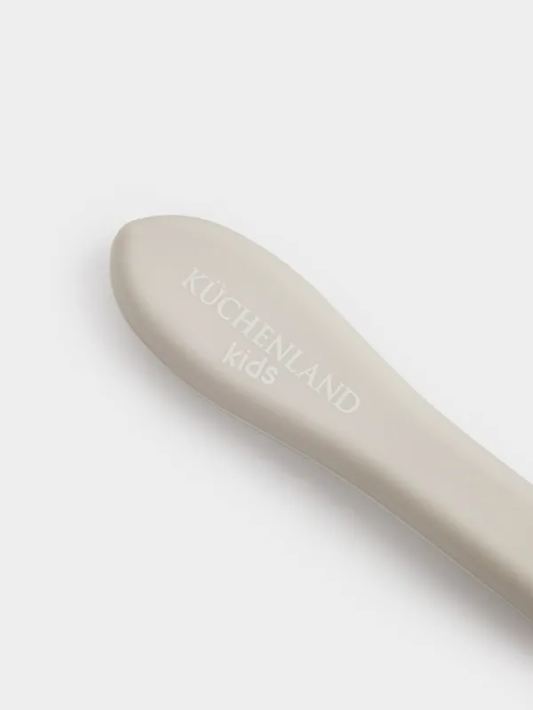 Қасық, балаларға арналған, 14 см, силикон, сұр, Kiddy, image-5