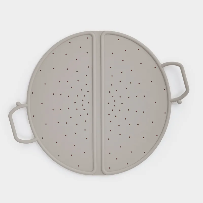 Табаға арналған бөлгіш қақпақ, 31 см, жиналмалы, силикон, сұр-қоңыр, Soft kitchen