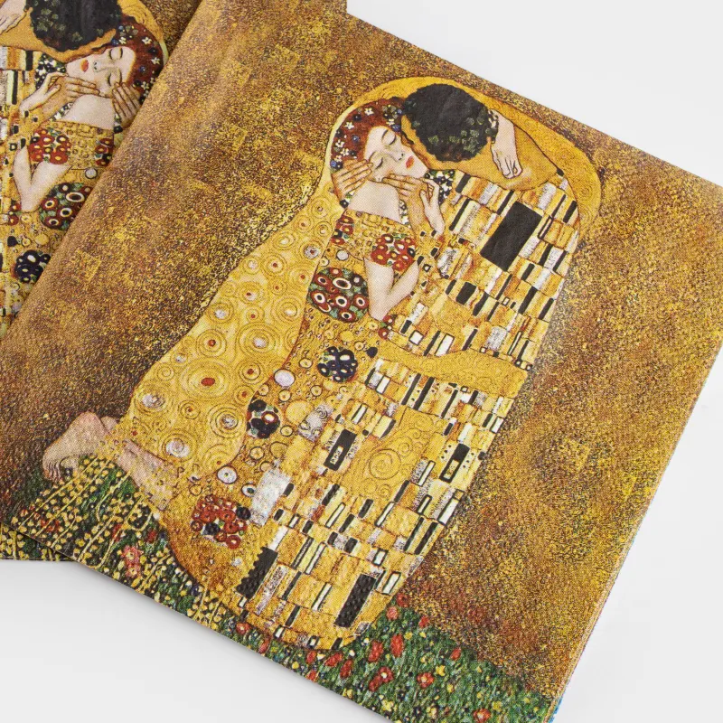 Қағаз майлықтар, 33х33 см, 20 дана, Климт, Поцелуй, Art поцелуй, image-4