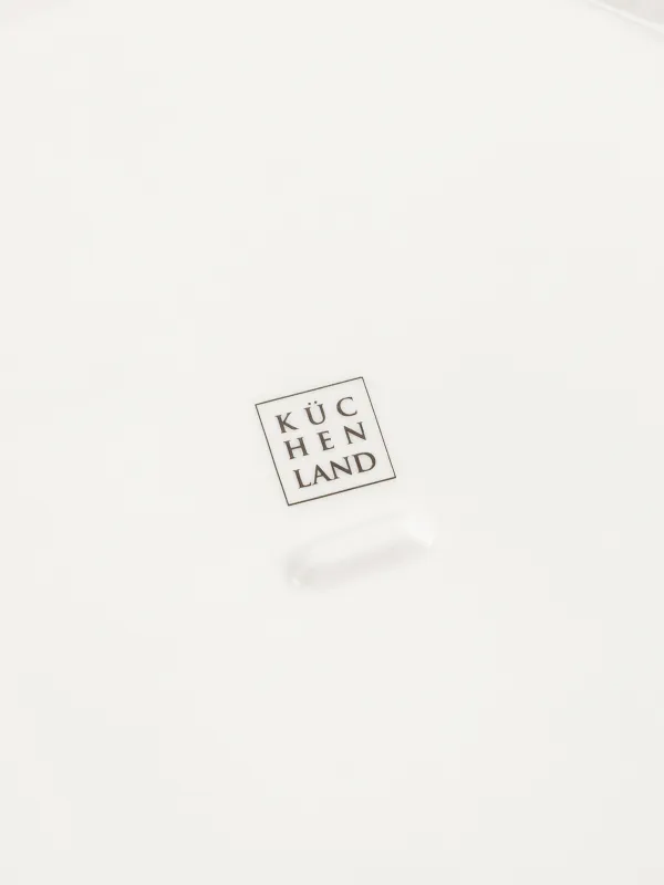 Тарелка обеденная, 25 см, фарфор P, с золотистым кантом, Мятый эффект, Crumple gold, image-3