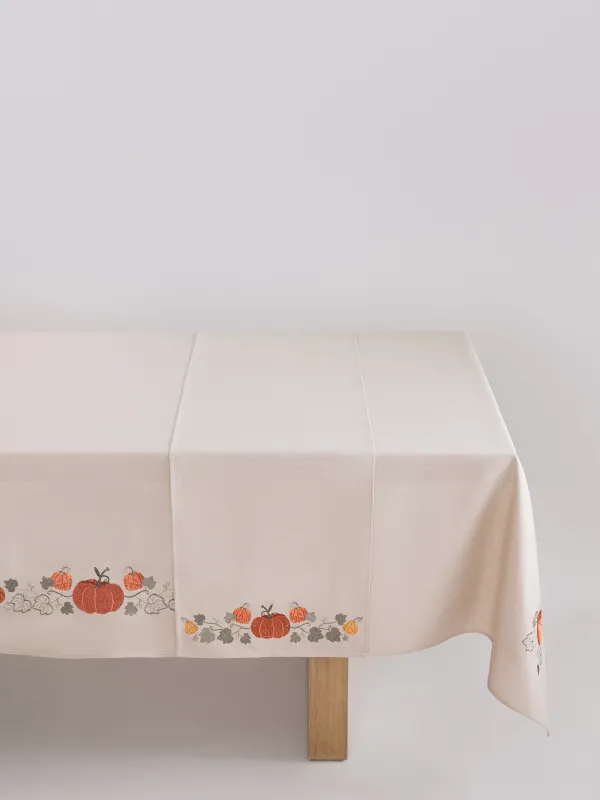 Дорожка настольная, 40х160 см, полиэстер, бежевая, Тыквы, Colorful gourds, image-8