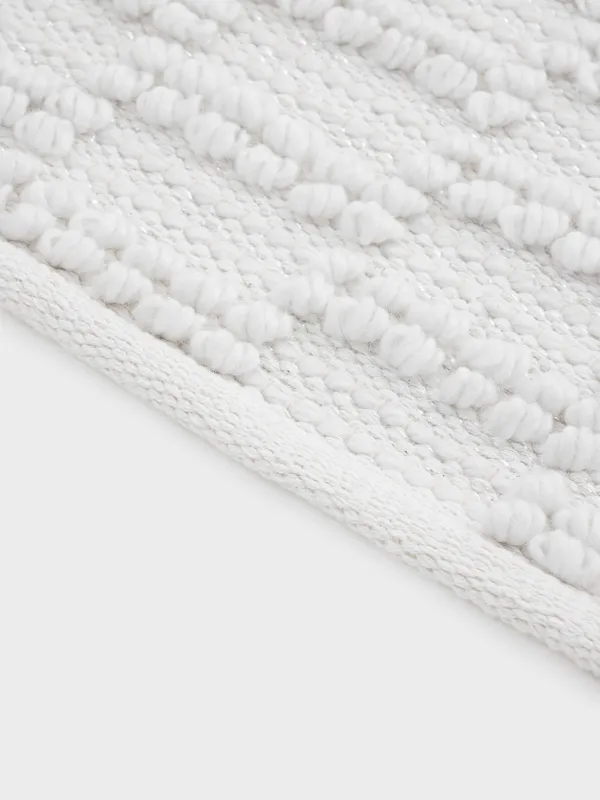 Кілемше, 70x120 см, мақта/полиэстер, ақ, Textured, image-3