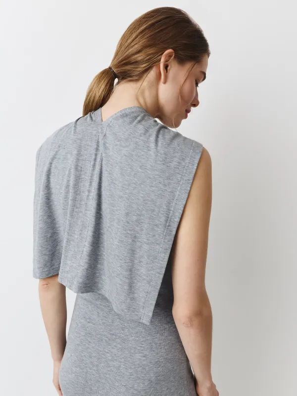 Әйелдер көйлегі, макси, өлшемі L. жамылғысы бар, лиоцелл/спандекс, сұр, Candelaria, image-4