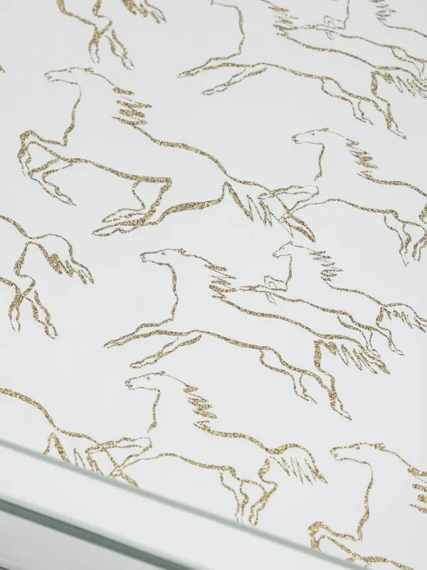 Науа, 38х26 см, шыны, тікбұрыш, айна, алтын, аттар, Glossy, image-2