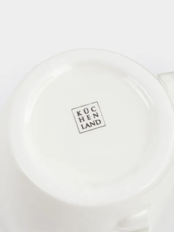 Саптыаяқ, 450 мл, керамика, ақ және алтын, Бет, Бет, image-4